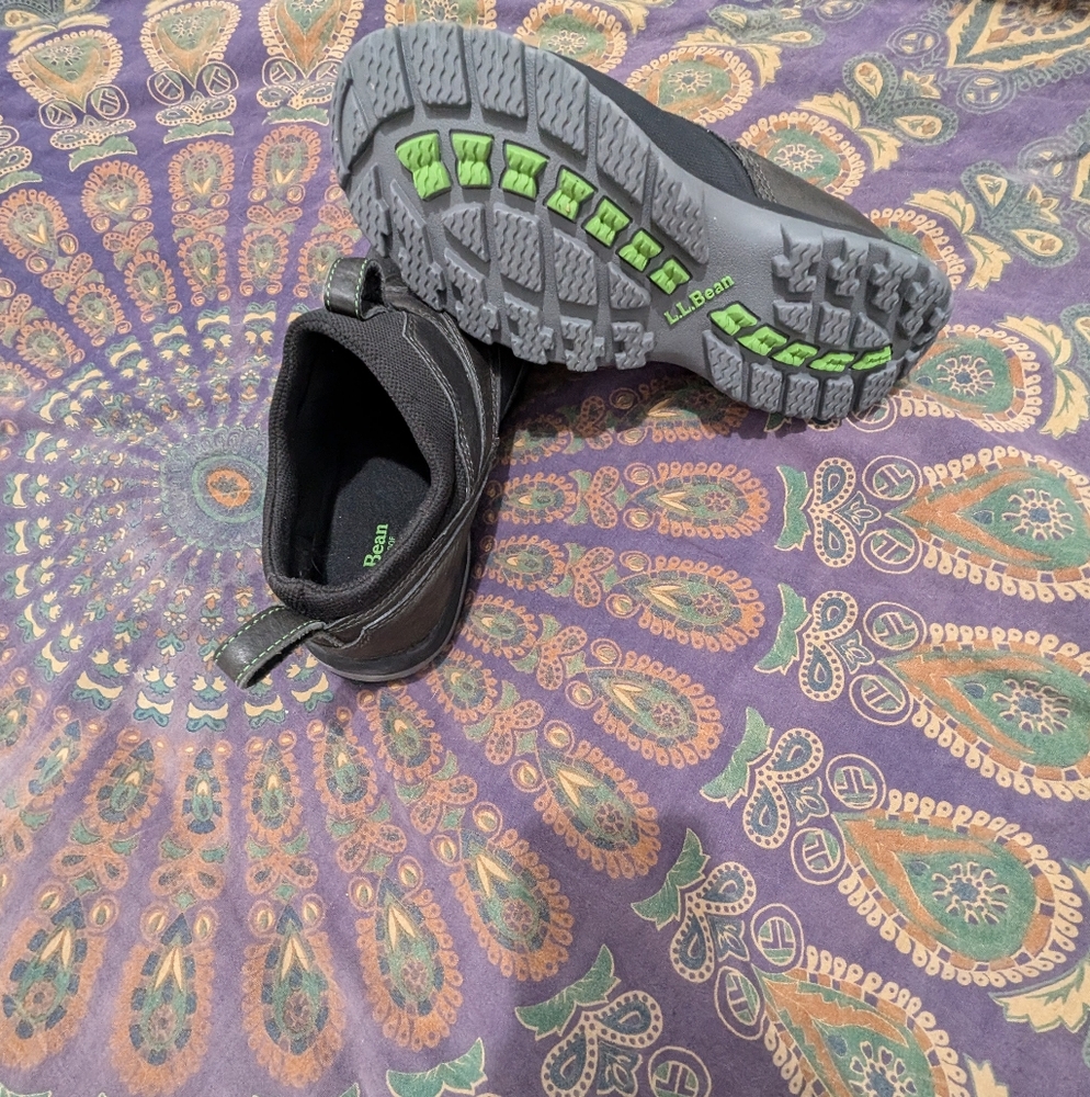 L.L. Bean Black and Green Trail Shoes